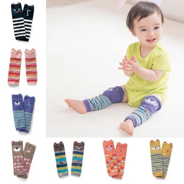 Infant Cute Baby Toddler Girls Boys Warm Leg Warmers Legging Striped Socks Cartoon PY SM6