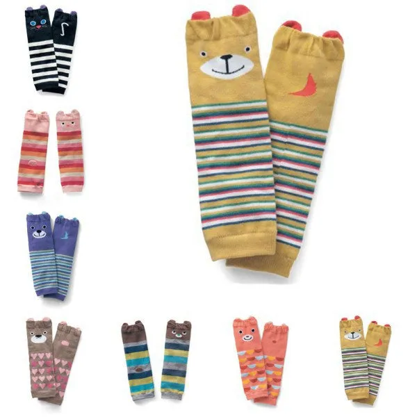 Infant Cute Baby Toddler Girls Boys Warm Leg Warmers Legging Striped Socks Cartoon PY SM6