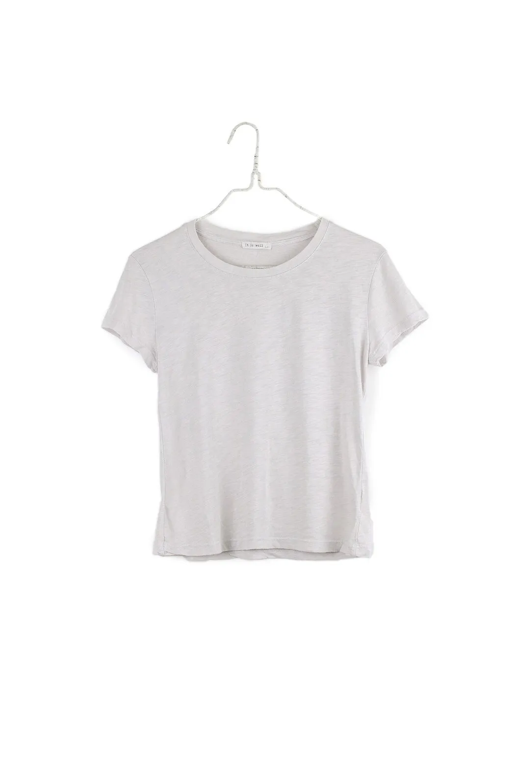 It Is Well Baby Tee - Light Gray