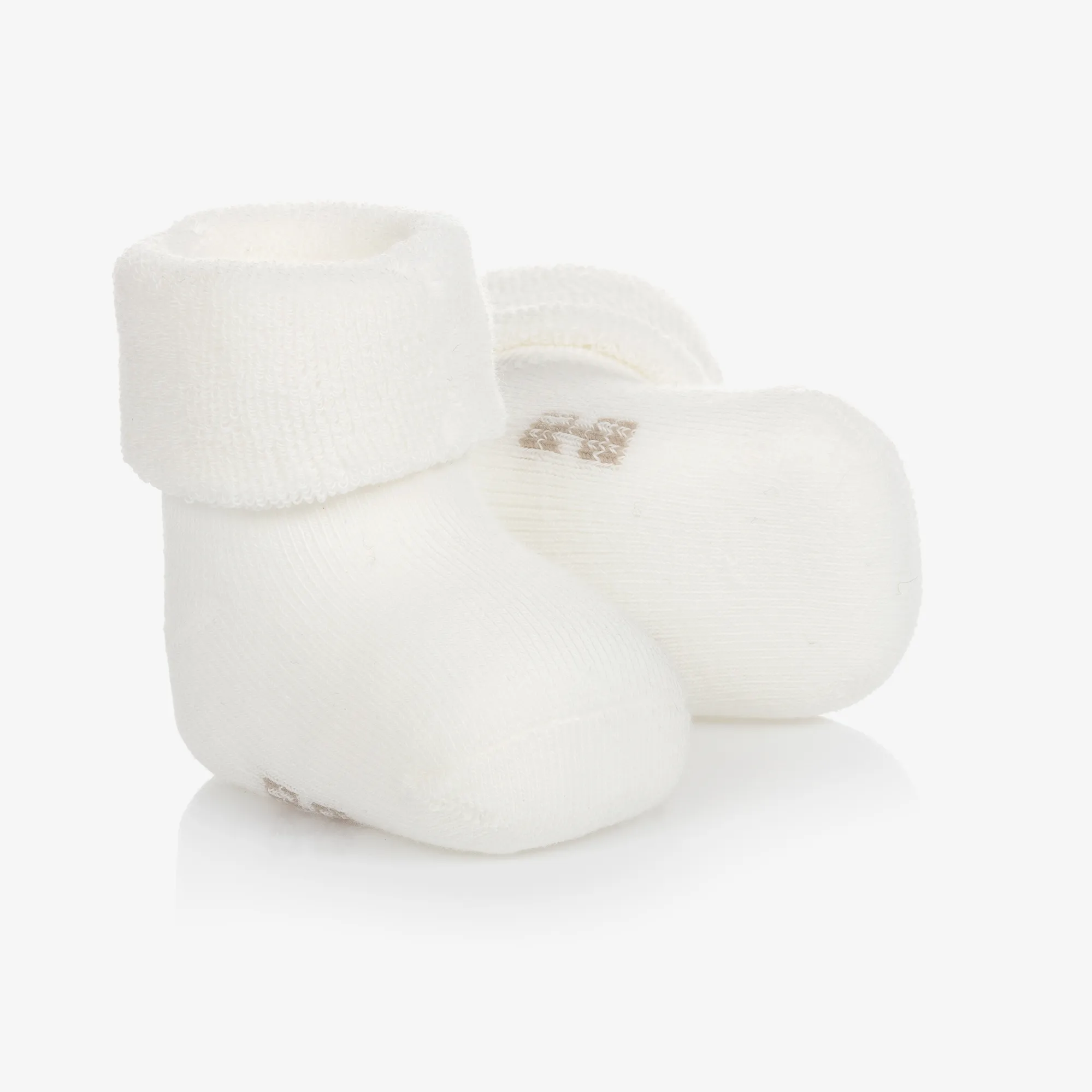 Ivory Cotton Baby Socks