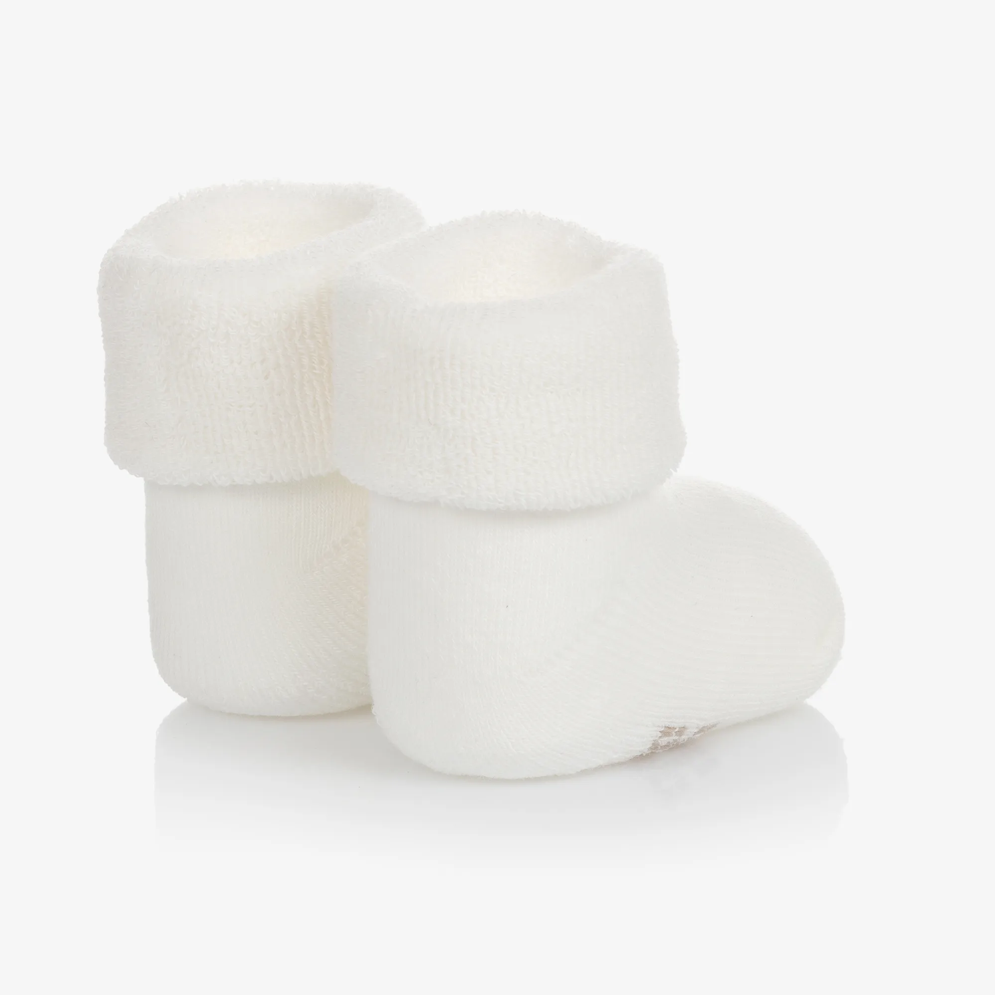 Ivory Cotton Baby Socks