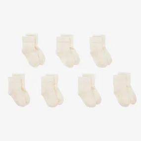 Ivory Organic Cotton Baby Socks (7 Pack)