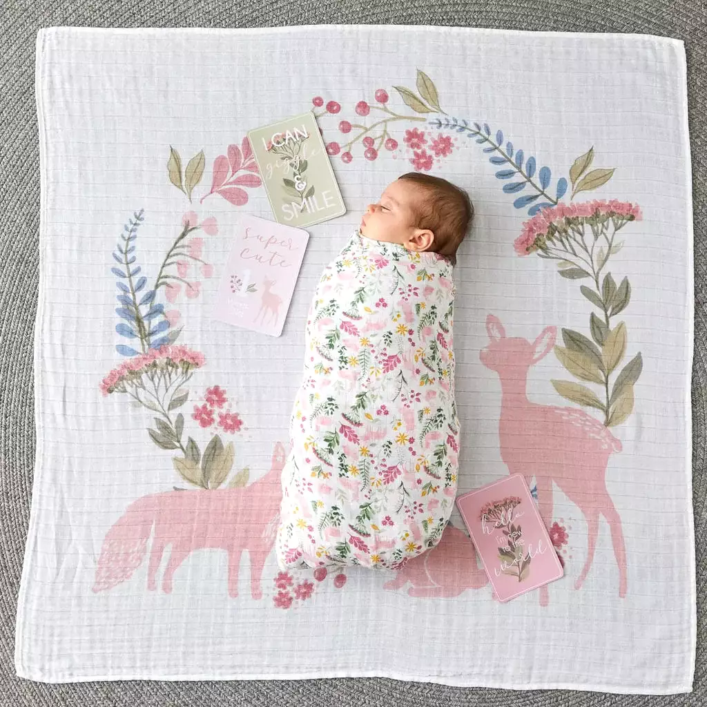 Jiggle & Giggle Milestone Muslin Set - Earth Spirit