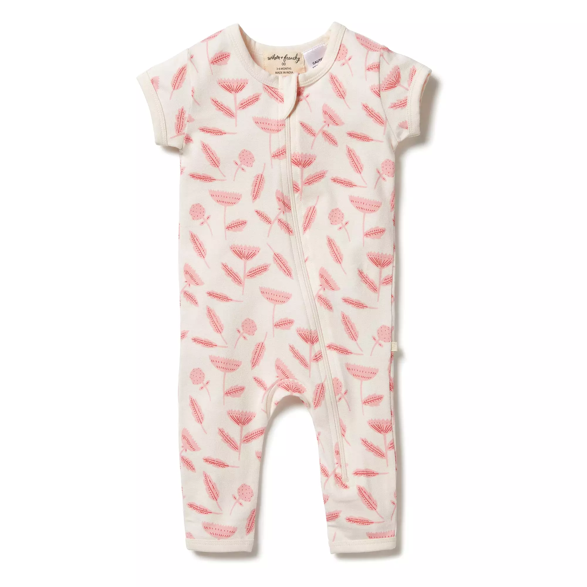 *Last Size* Wilson & Frenchy Organic Zipsuit - Billie Fleur - Newborn