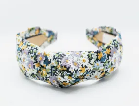 Liberty Knot Headband ? Baby Blue Daisies