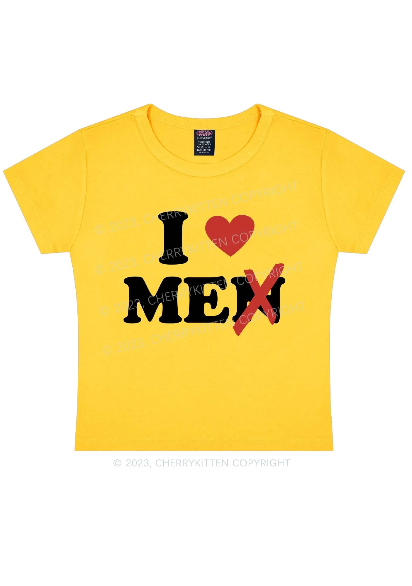 Love Me Not Men Y2k Baby Tee