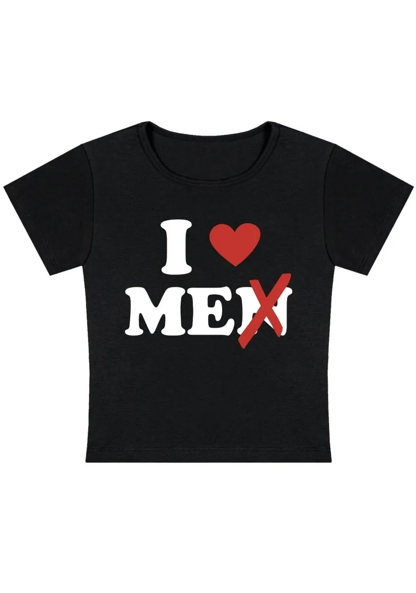 Love Me Not Men Y2k Baby Tee