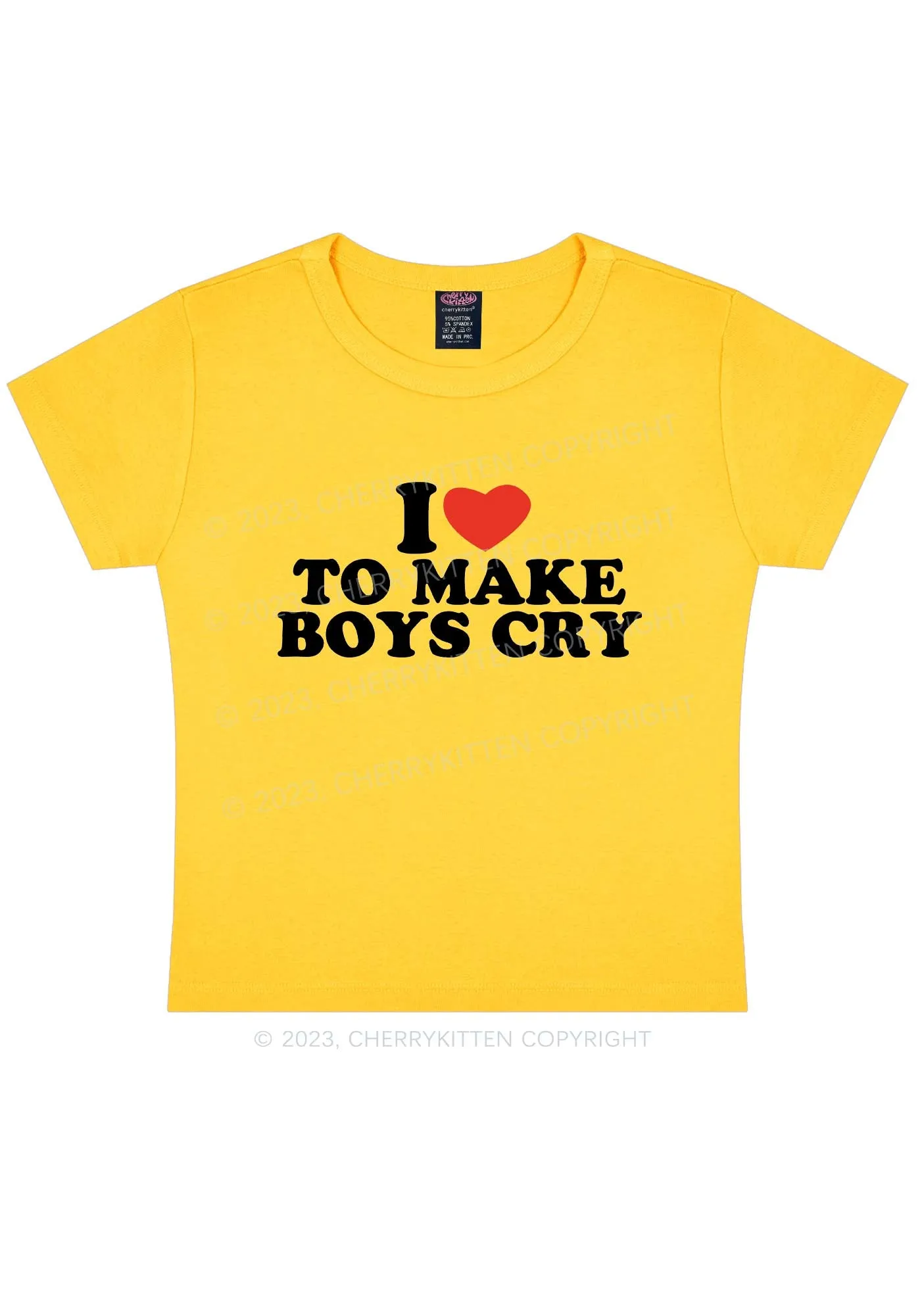 Love To Make Boys Cry Y2k Baby Tee