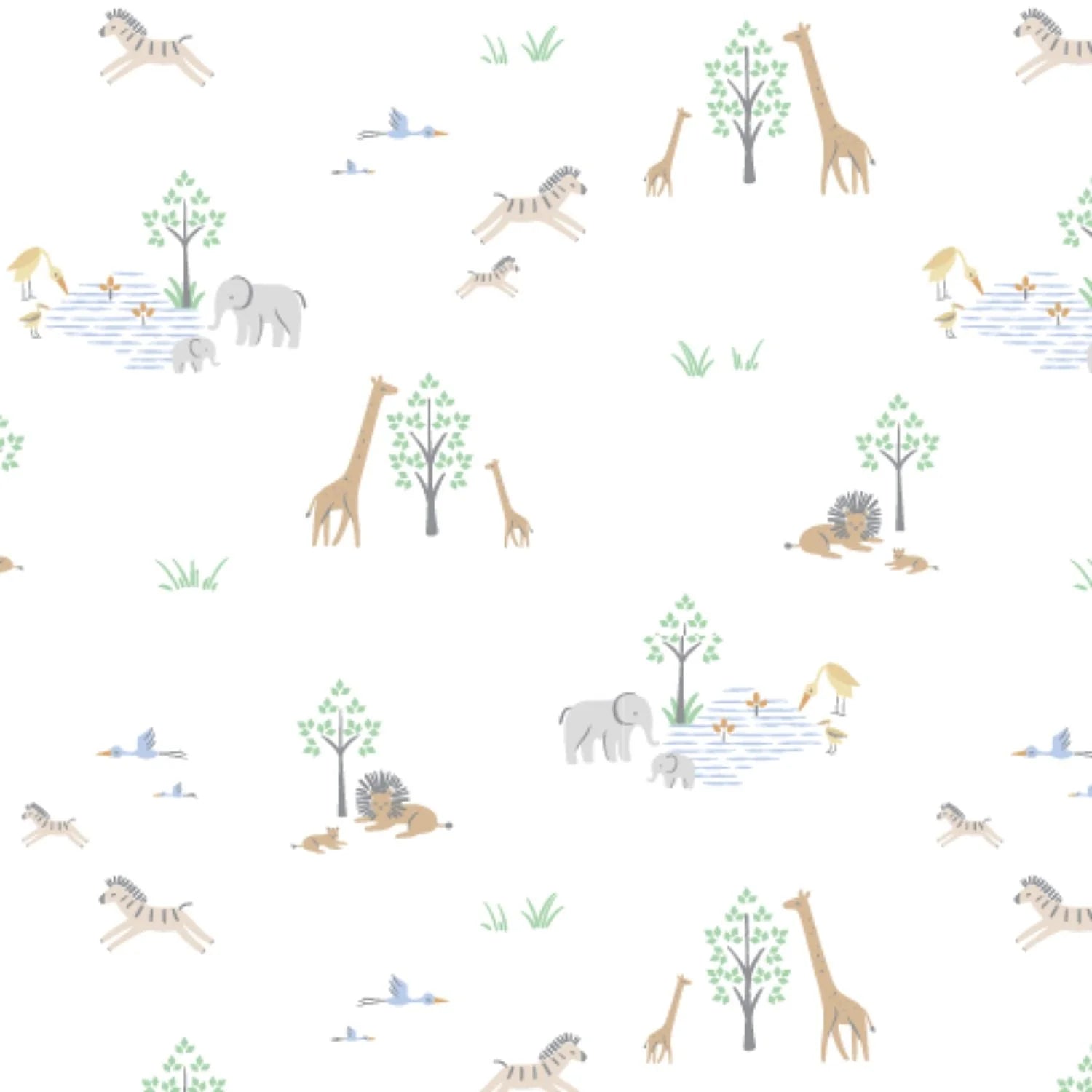 Magnetic Me - White Serene Safari Baby Blanket