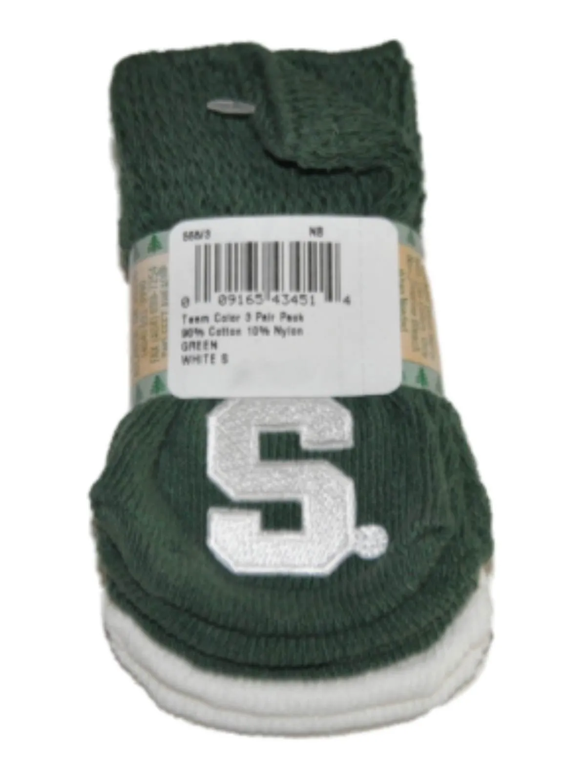 Michigan State Spartans Two Feet Ahead Infant Baby Newborn 3 Pair Socks Pack