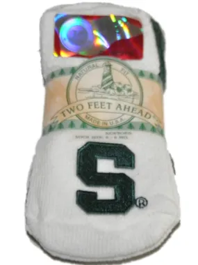 Michigan State Spartans Two Feet Ahead Infant Baby Newborn 3 Pair Socks Pack