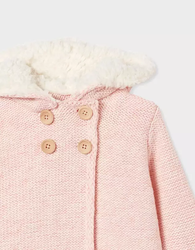 Milky Baby Fleck Knit Jacket - Pink