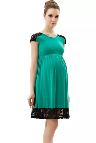 Momo Maternity Lace Insert Skater Dress