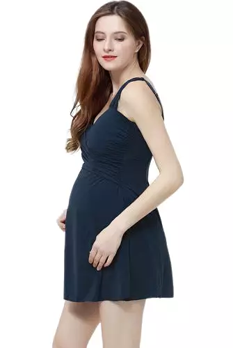 Momo Maternity UPF 50+ One Piece Swimdress Bathing Suit