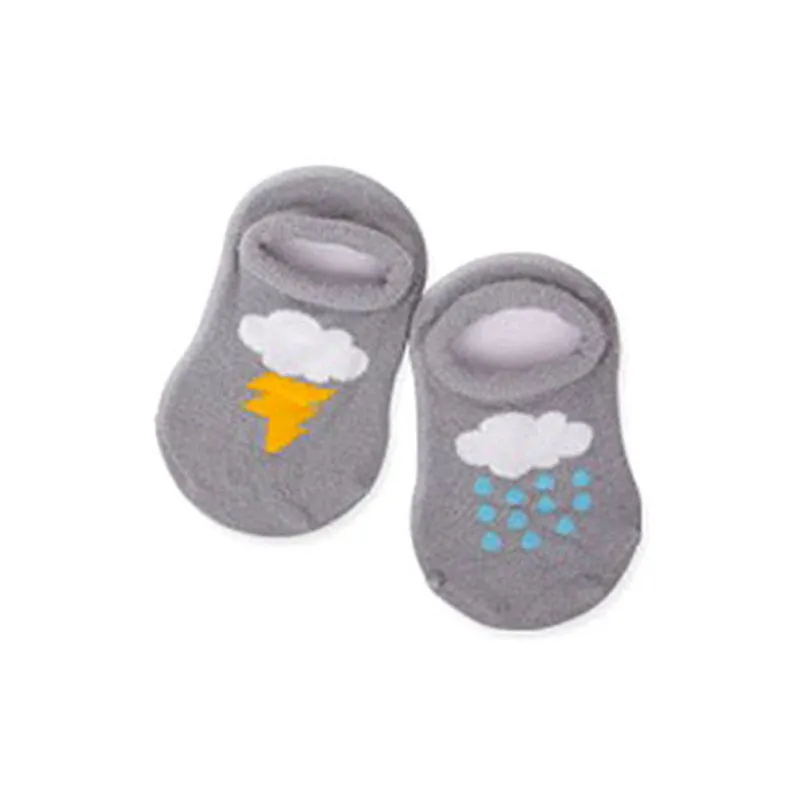 Newborn Baby Boys Girls Infant Ankle Socks Cloud Print Cotton Anti-slip Socks for 0-4Years SM6