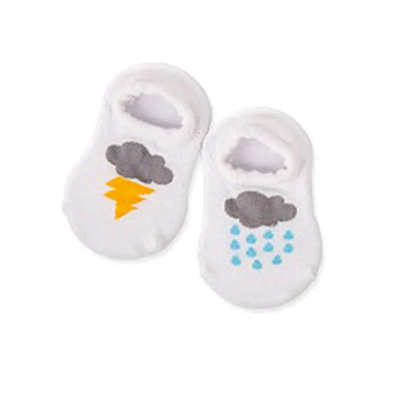 Newborn Baby Boys Girls Infant Ankle Socks Cloud Print Cotton Anti-slip Socks for 0-4Years SM6