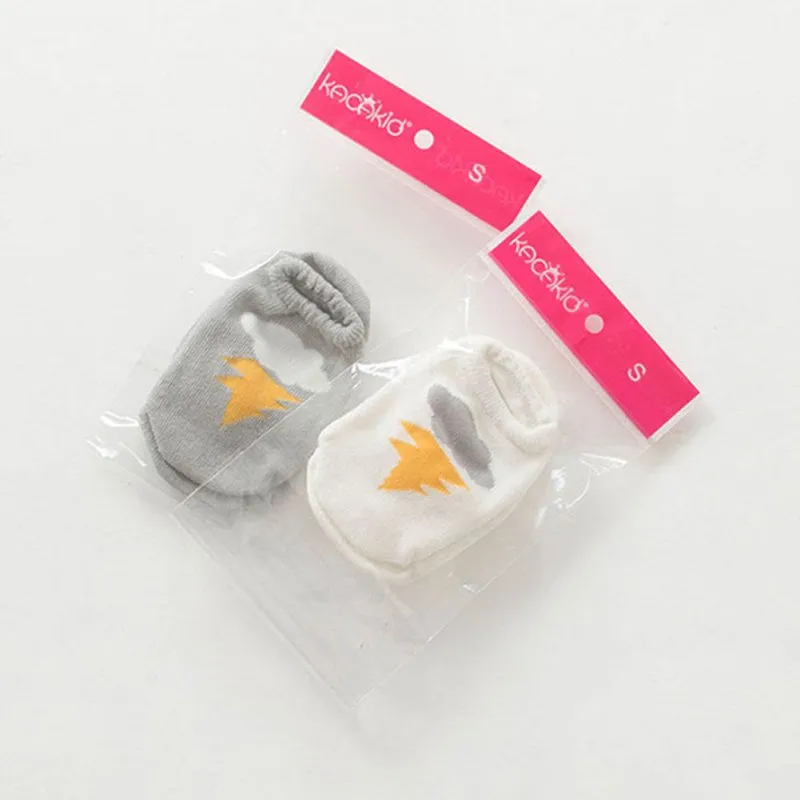 Newborn Baby Boys Girls Infant Ankle Socks Cloud Print Cotton Anti-slip Socks for 0-4Years SM6