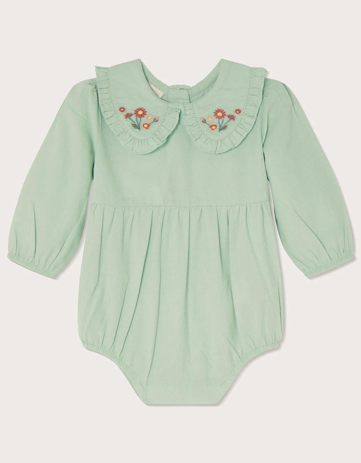 Newborn Cord Romper  Green