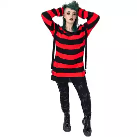 ORIANA JUMPER - BLACK/RED