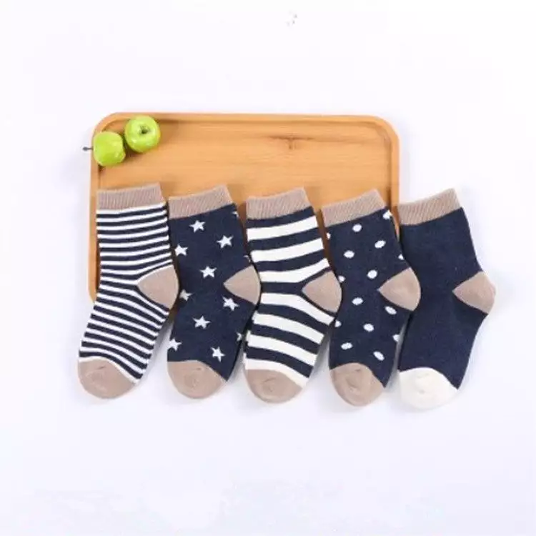 (Pack of 5) New thin baby socks for girls and boys