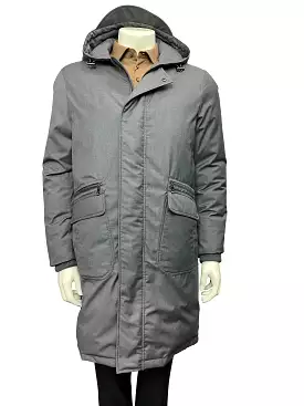 Pal Zileri Men's Down Filled Parka - GREY