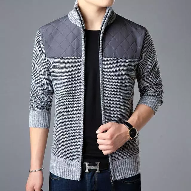 Parka-Casual Cardigan Sweaters For Men