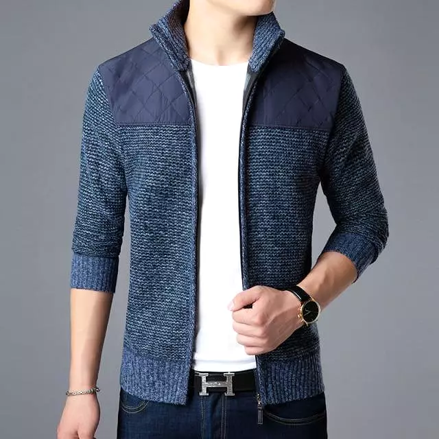 Parka-Casual Cardigan Sweaters For Men