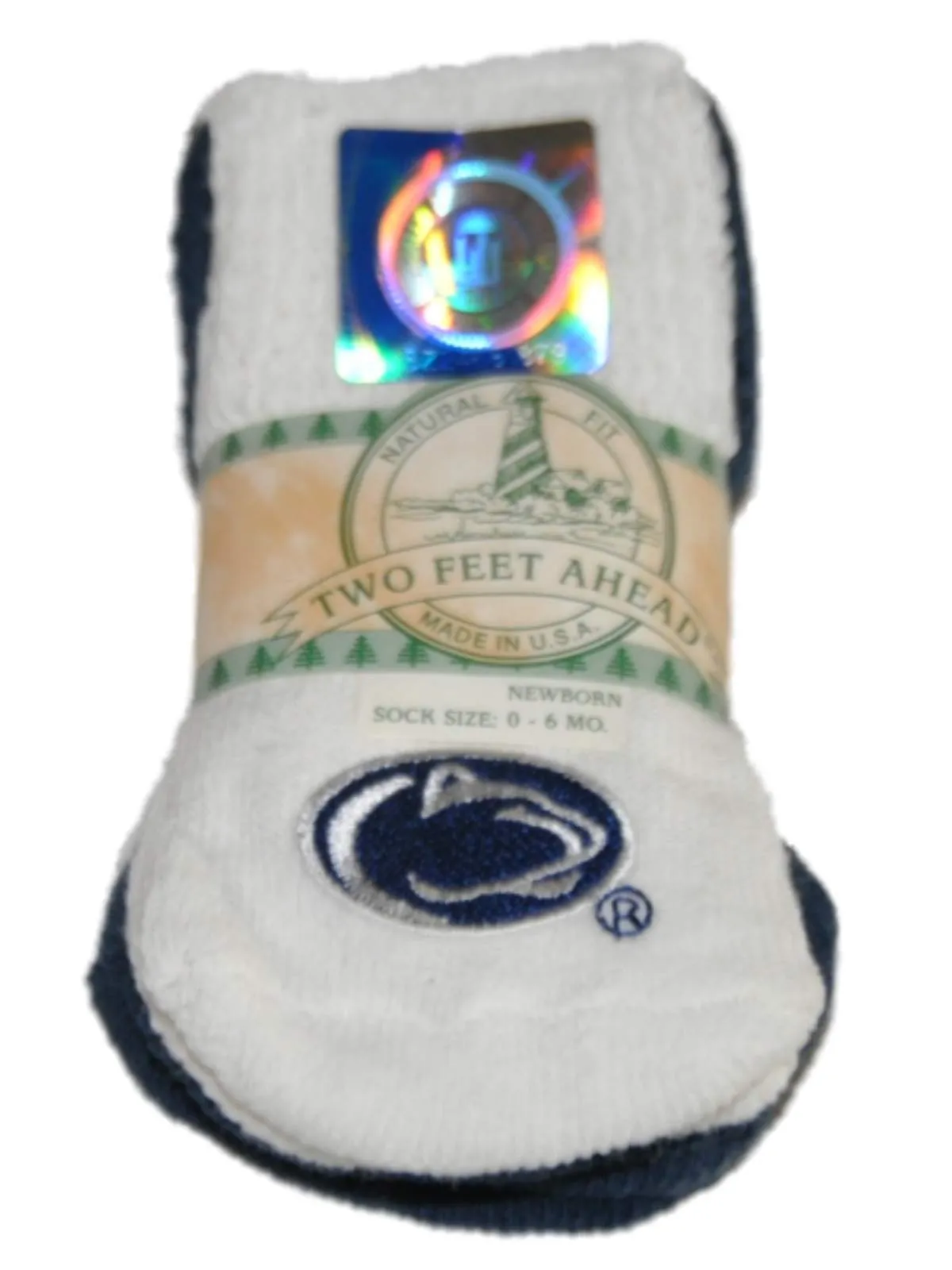 Penn State Nittany Lions Two Feet Ahead Infant Baby Newborn 3 Pair Socks Pack