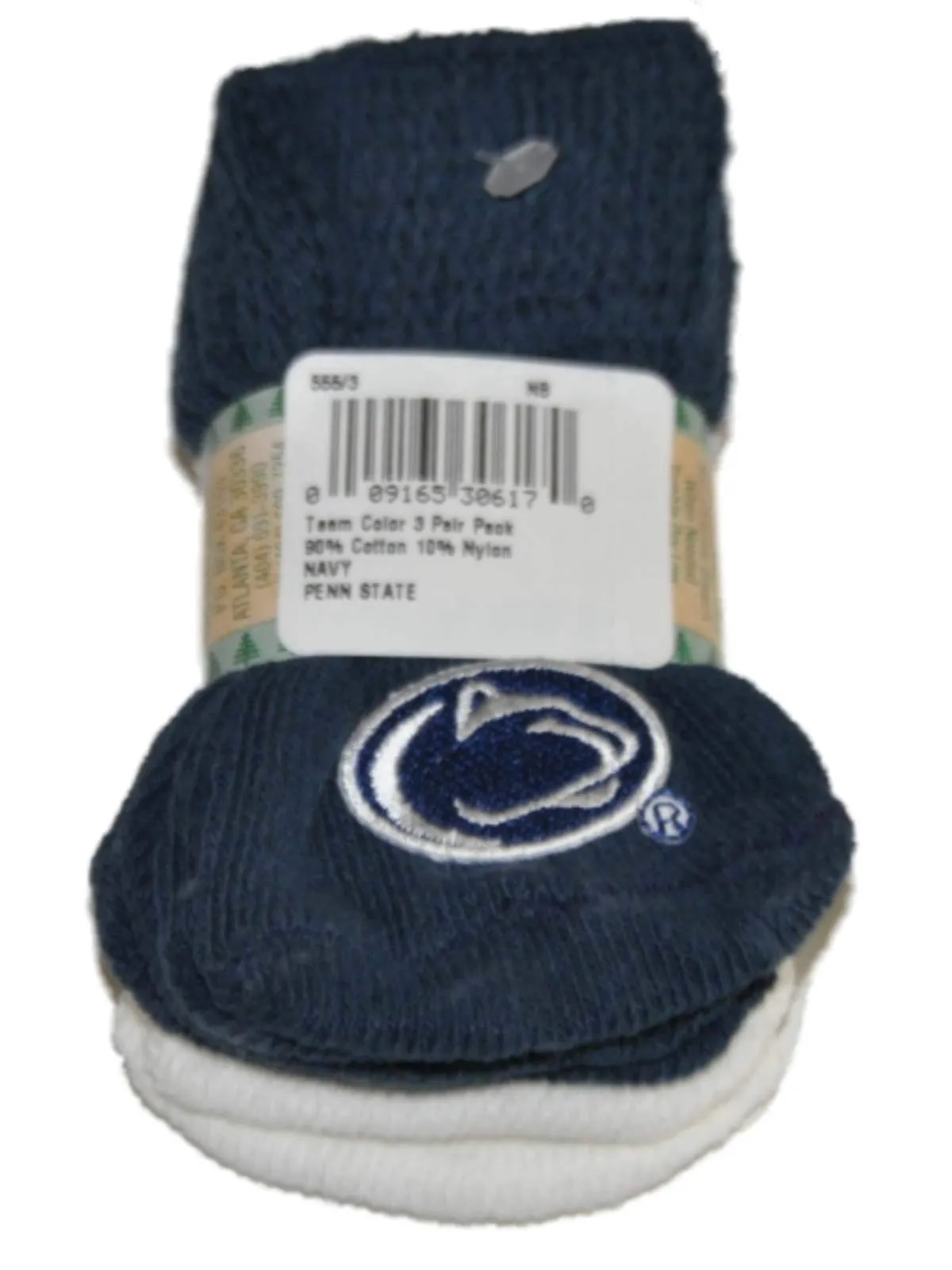 Penn State Nittany Lions Two Feet Ahead Infant Baby Newborn 3 Pair Socks Pack