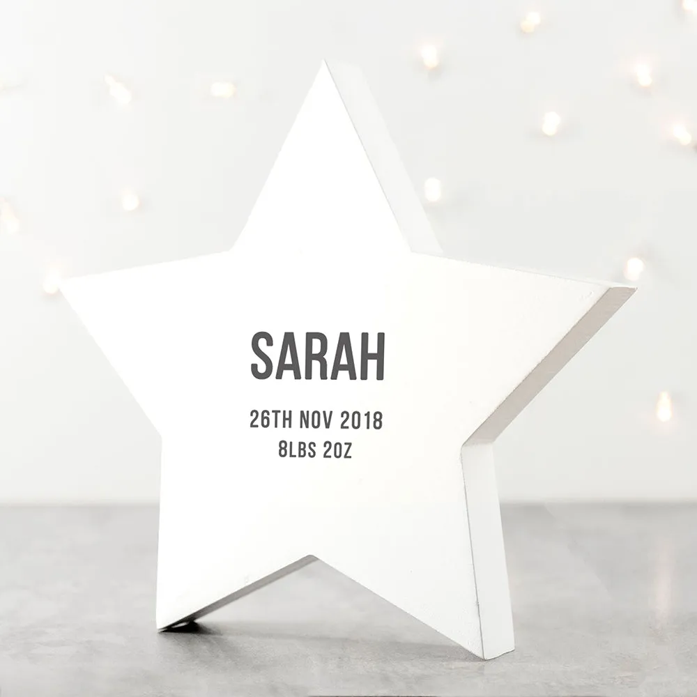 Personalised Newborn Baby Star Keepsake