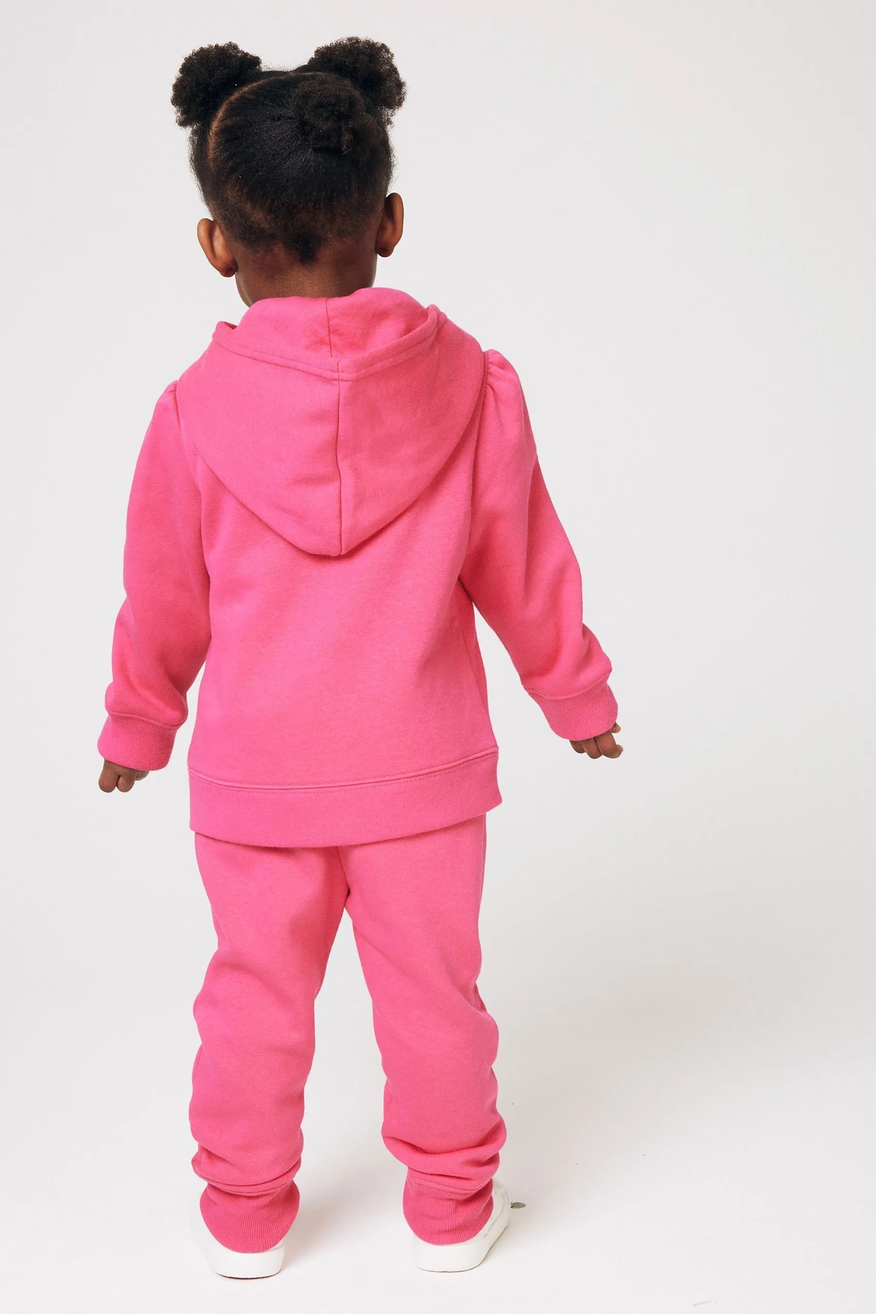 Pink Logo Puff Sleeve Overhead Hoodie (Newborn-5yrs)