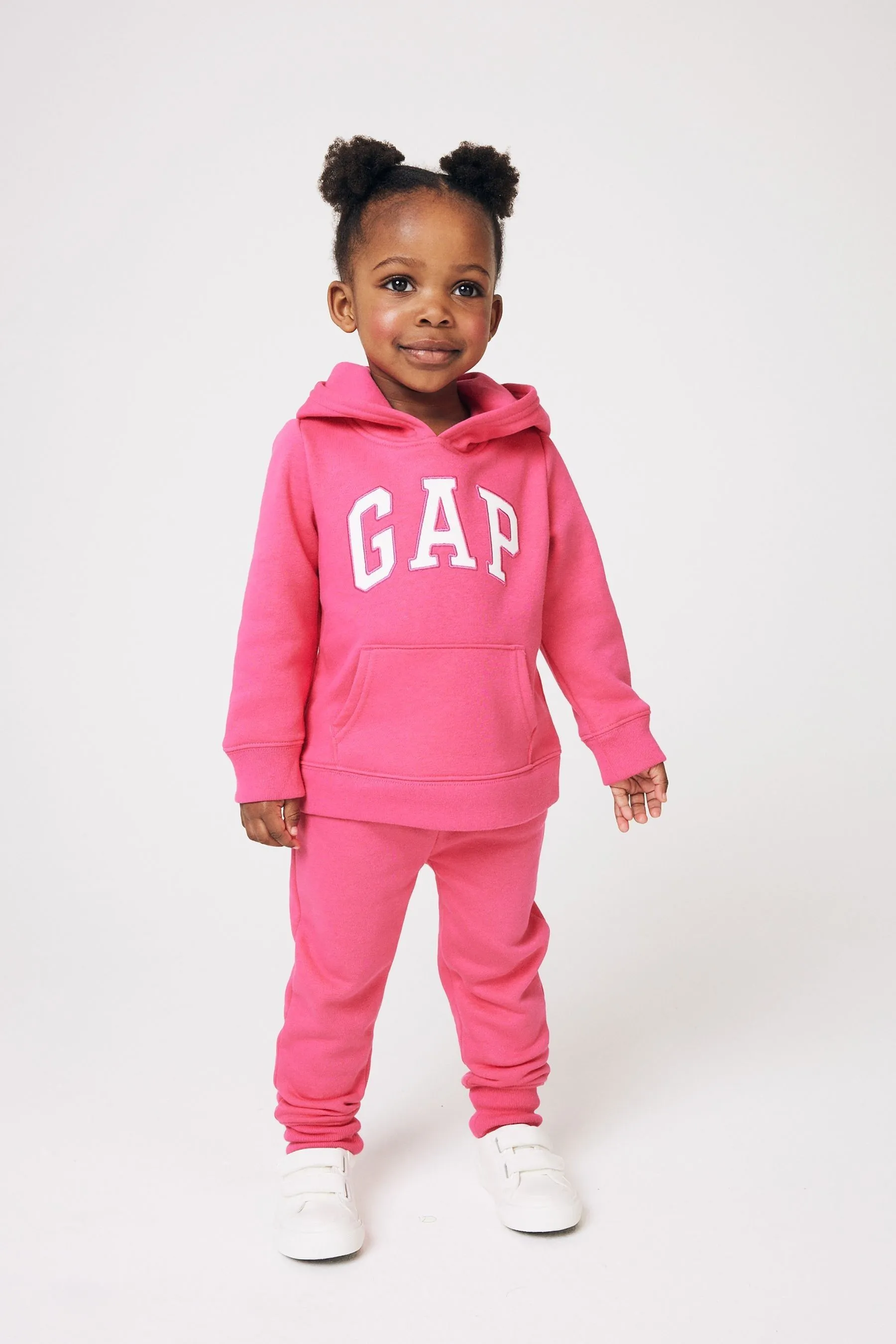 Pink Logo Puff Sleeve Overhead Hoodie (Newborn-5yrs)