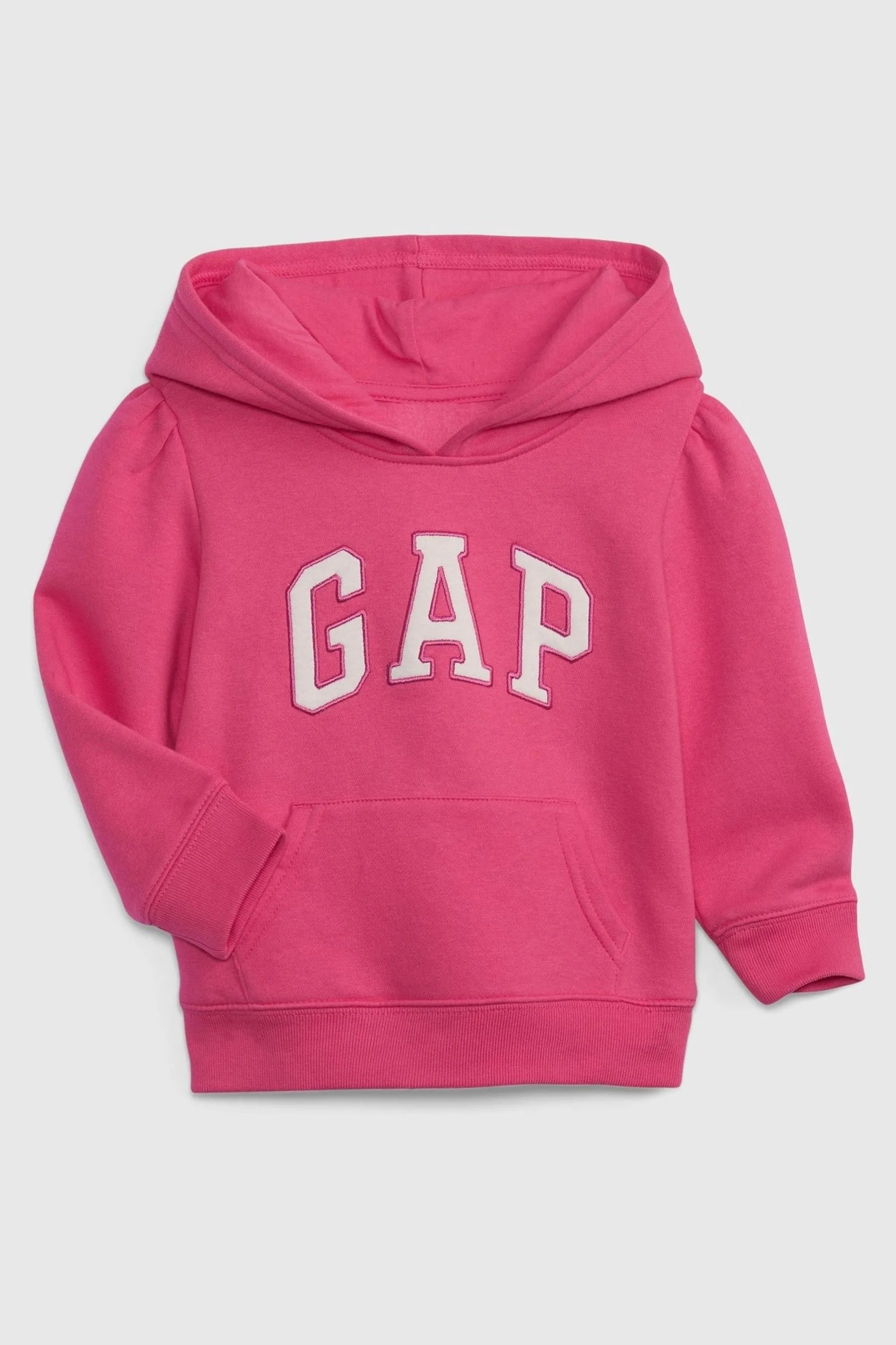 Pink Logo Puff Sleeve Overhead Hoodie (Newborn-5yrs)