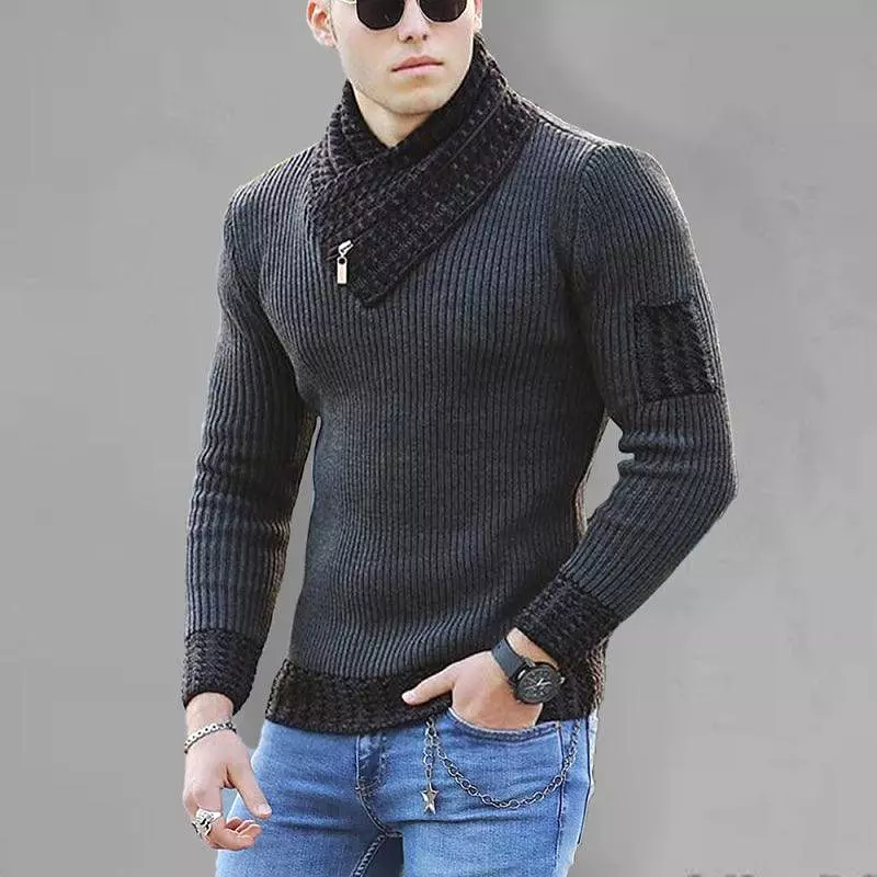 Plus Size Turtleneck Sweater Pullover Men