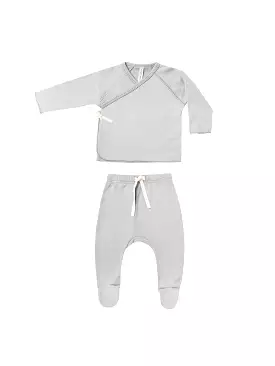 Quincy Mae - Cloud Wrap Top + Footed Pant Set