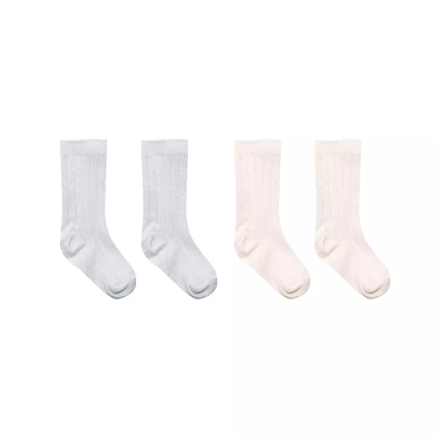 Quincy Mae Sock Set of 2 - Natural, Cloud