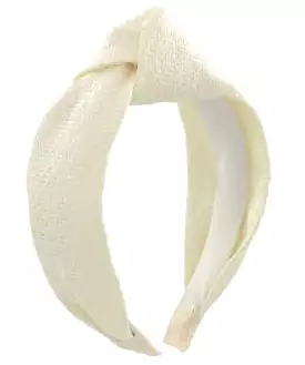 Raffia Knot Headband - Ivory