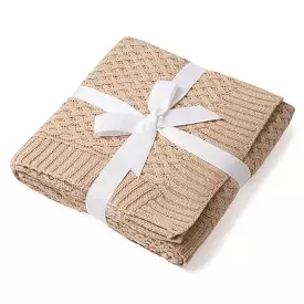 Snuggle Hunny Diamond Knit Baby Blanket - Hazelnut