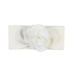 Story Loris Milky White Hairband With Flower For Baby Girls