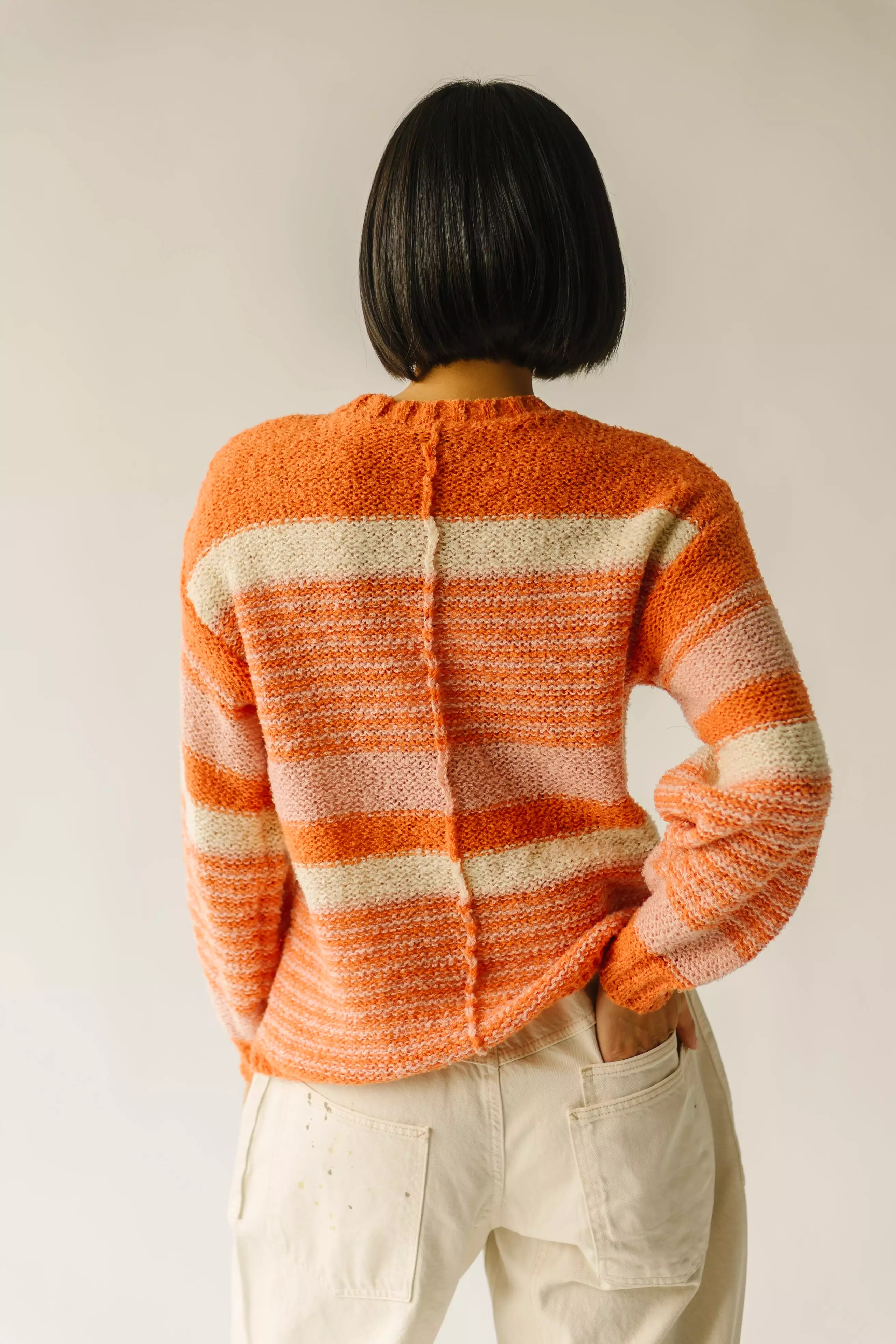 The Rialto Striped Sweater in Tangerine Multi