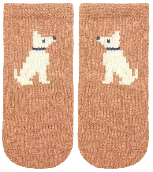 Toshi Organic Baby Socks Jacquard PUPPY