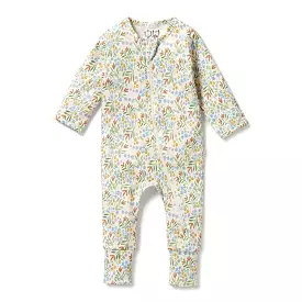 Wilson & Frenchy Organic Zipsuit with Feet - Tinker Floral