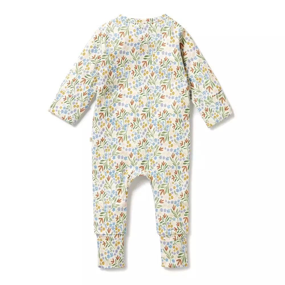 Wilson & Frenchy Organic Zipsuit with Feet - Tinker Floral